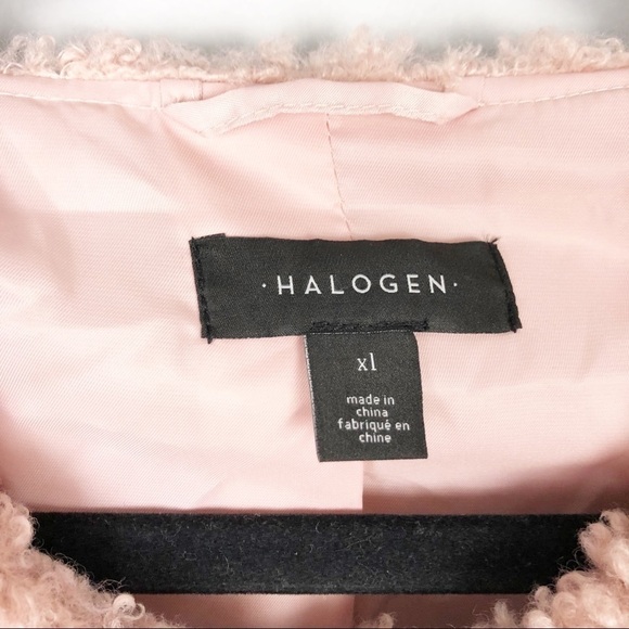 Halogen Pink Teddy Coat Size XL - Picture 4 of 8